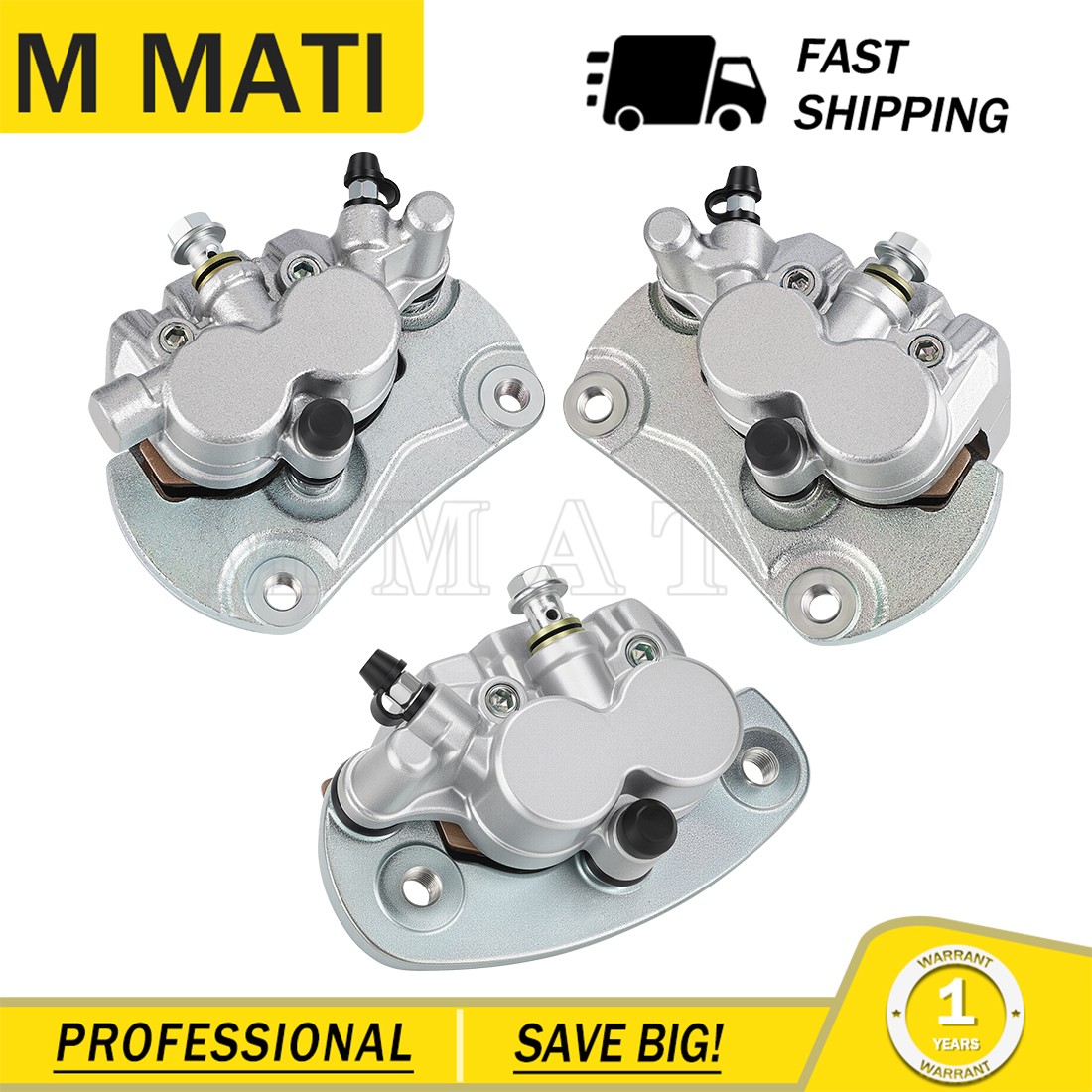 Front Left Right & Rear Brake Calipers for Cam-Am Commander 800 1000 2011-2020