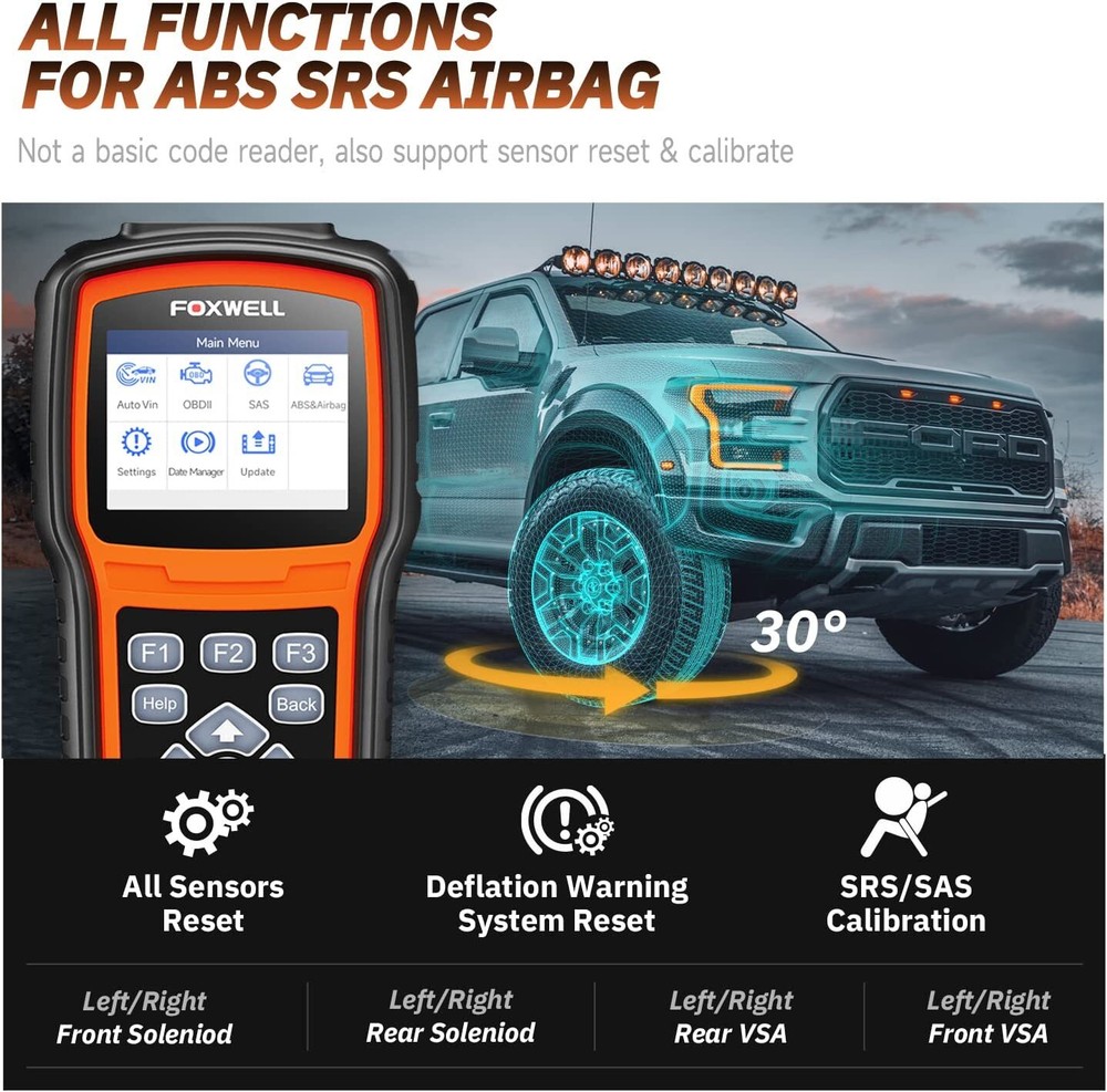 Foxwell NT630 Plus OBD2 Scanner ABS SAS Airbag Engine Code Reader Diagnostic USA