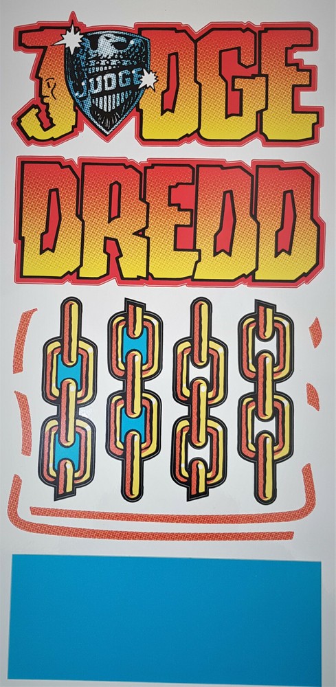 Judge Dredd - Pinball Machine Cabinet Front Decals