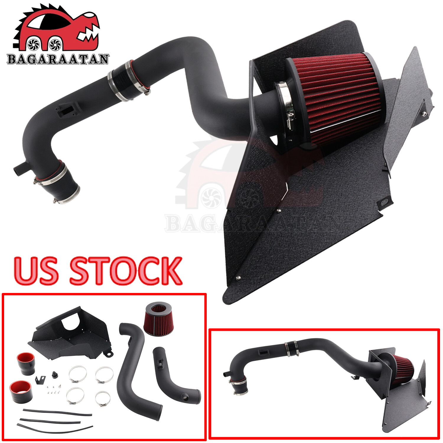 Cold Air Intake System For VW 2.0T FSI EA113 2008 MK5 GTI/GLI MK6 Golf R Audi A3