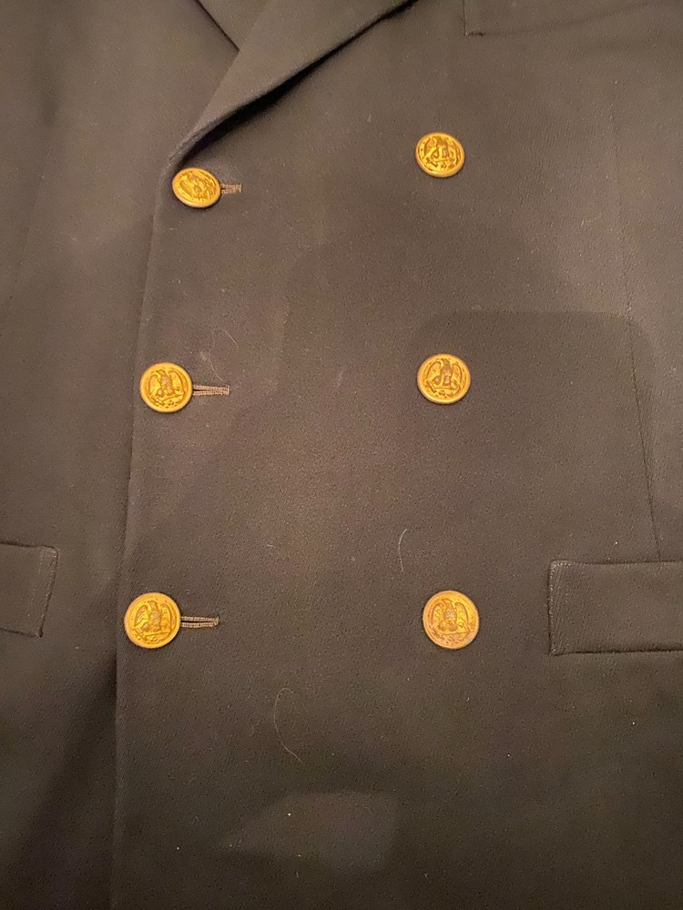 WWII US Navy Commander Supply Corps Dress Blue Jacket Coat Named