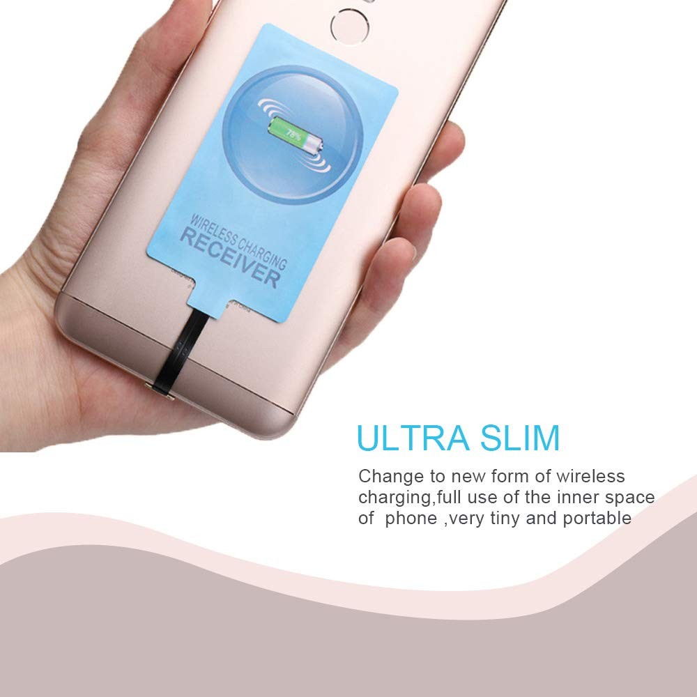 IVY QI Wireless Charging Receiver Adapter with Fast&Smart Charing for Type-C