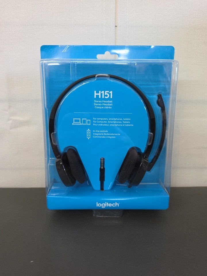Logitech H151 Stereo Multi Device Headset with In Line Controls Factory Sealed