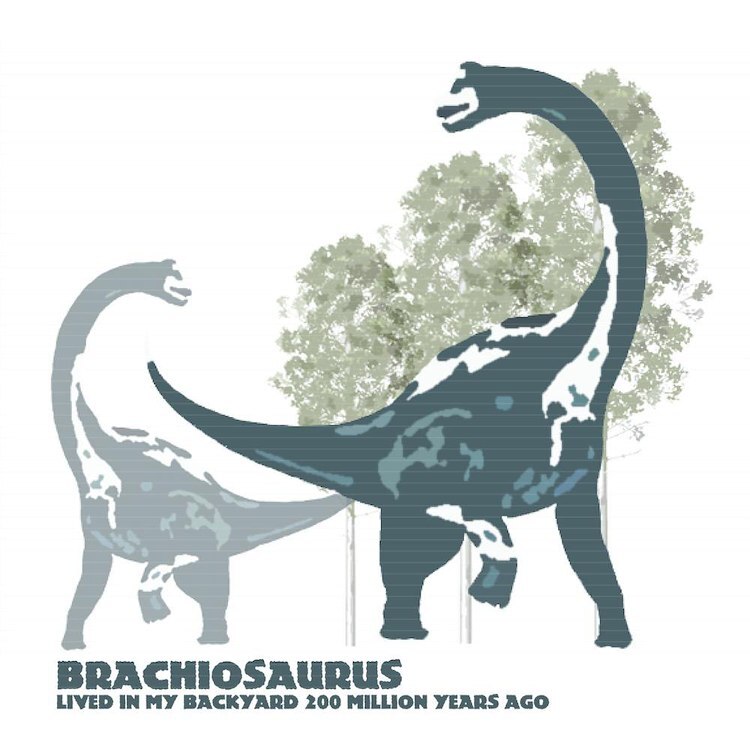 CafePress Brachiosaurus 10" Wall Clock (988599622)