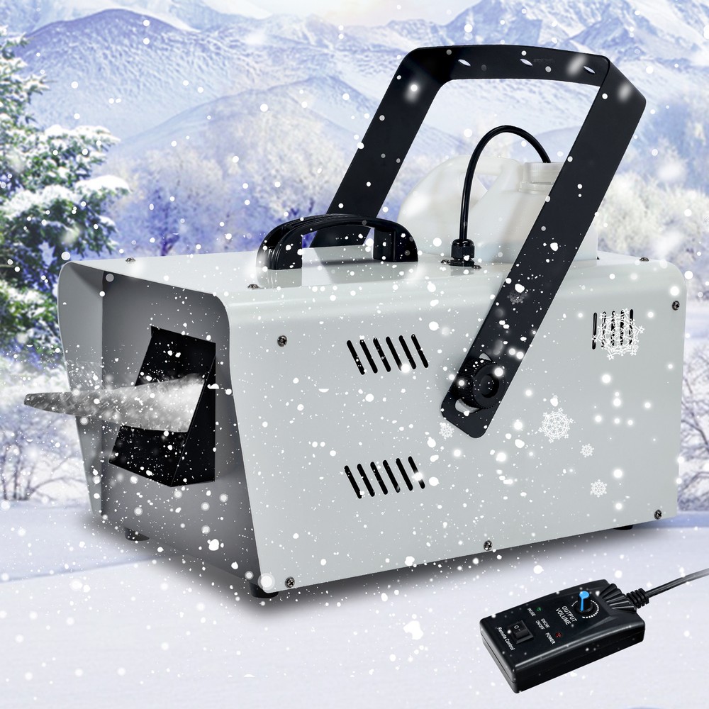 2Pcs 1500W Snow Machine Snowflake Maker Machine Stage DJ Flake Effect w/Remote