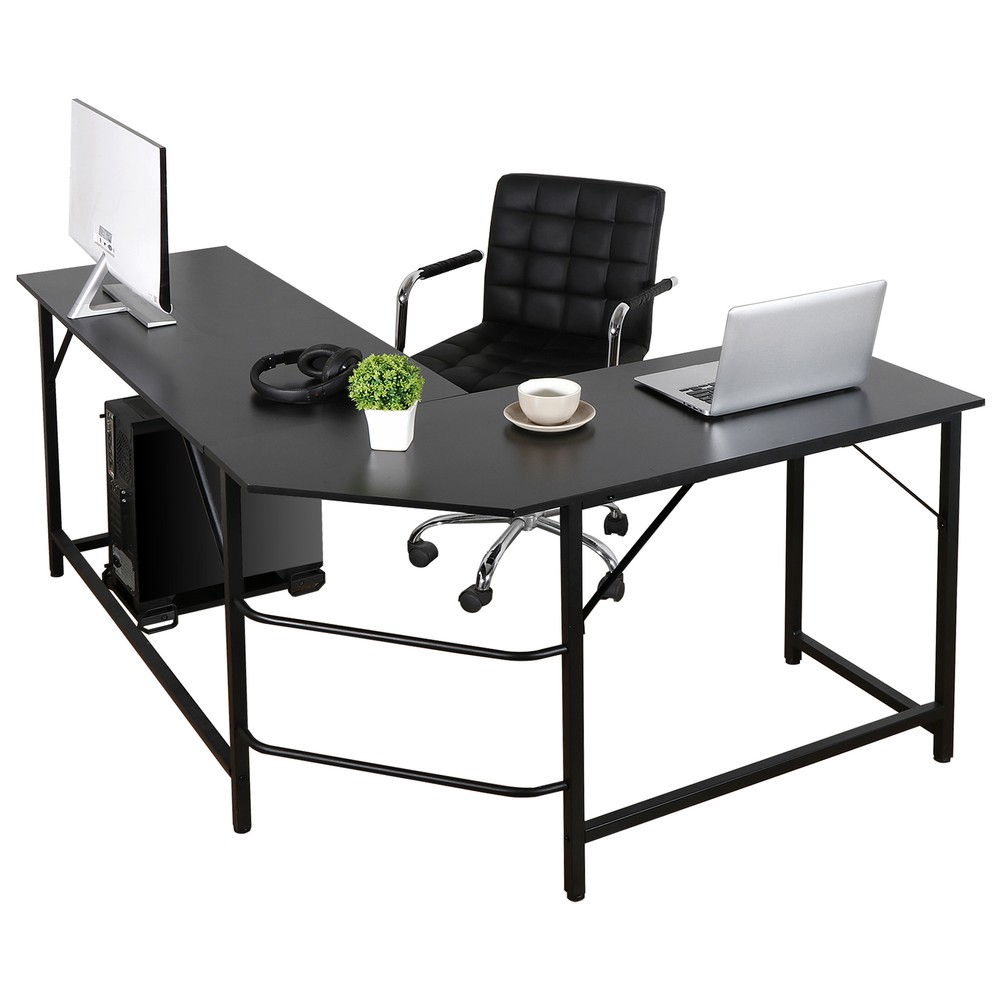 Desk Corner Computer Modern L-Shaped Desk PC Laptop Study Table Workstation 66"