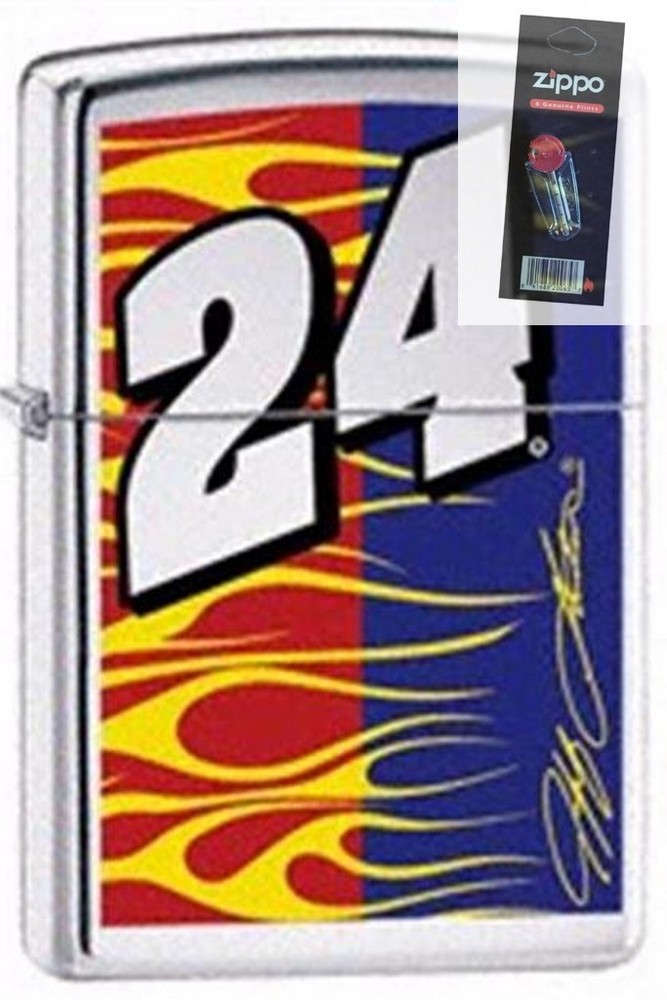 Zippo 24428 jeff gordon #24 Lighter + FLINT PACK
