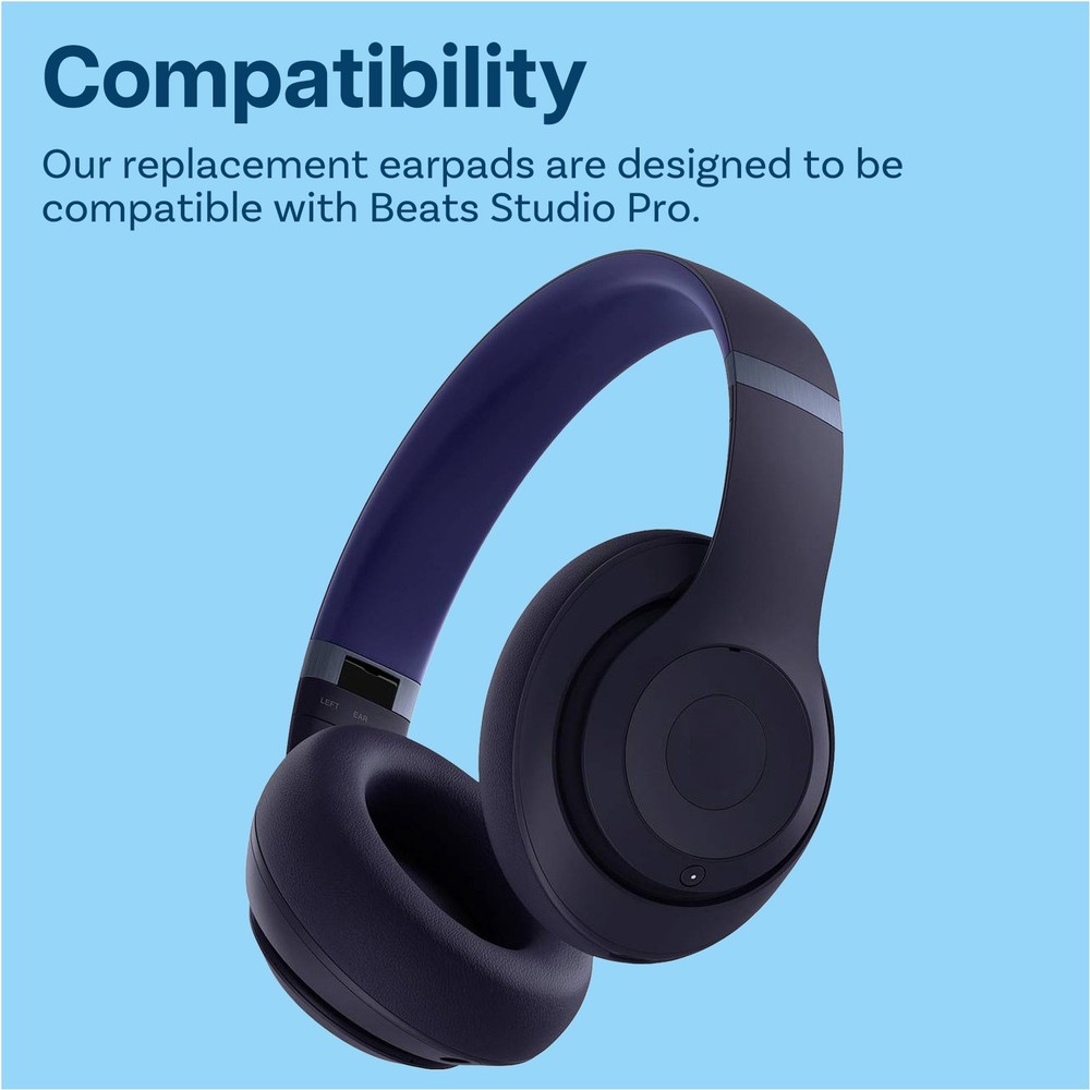 Replacement Ear Pads for Beats Studio Pro Wireless - Memory Foam PU Blue