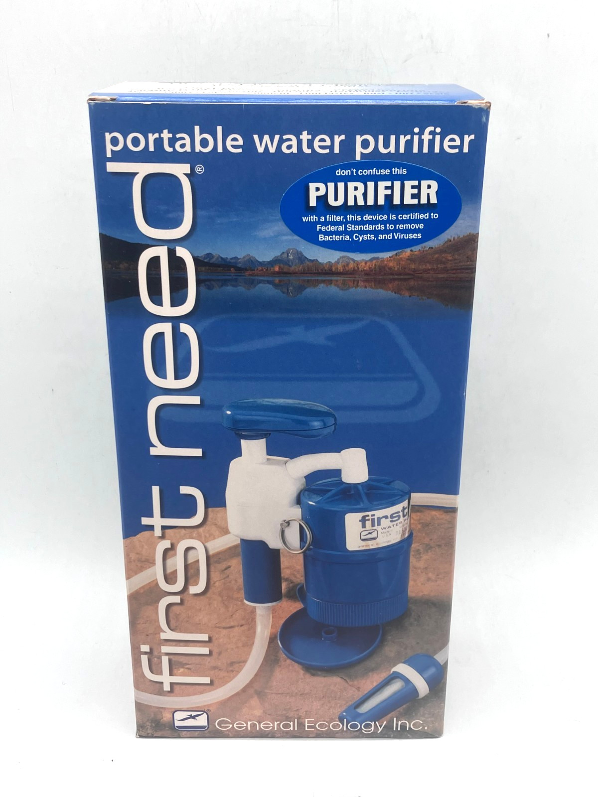 First Need General Ecology Portable Deluxe Water Purifier Made In USA NEW
