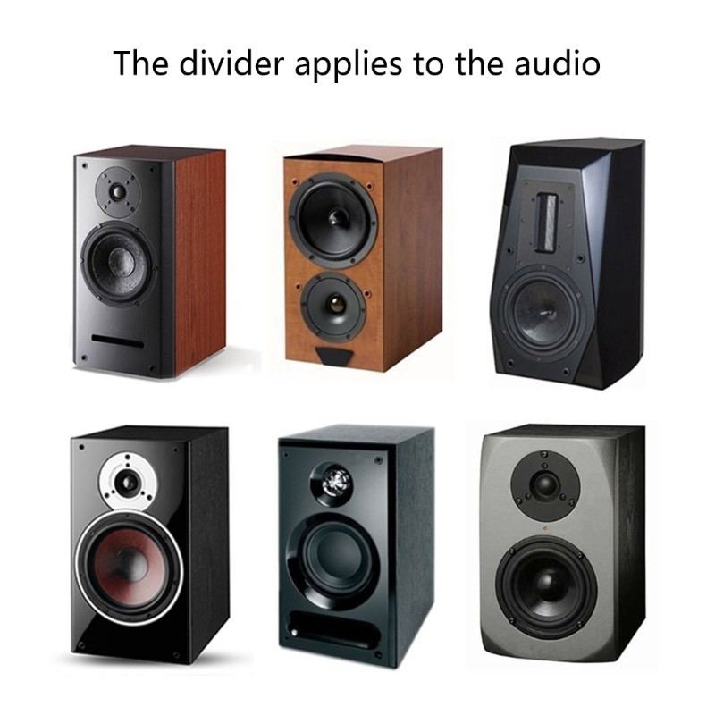 2 Way Frequency Divider Stereo Woofer Loudspeaker Speaker Crossover Filter