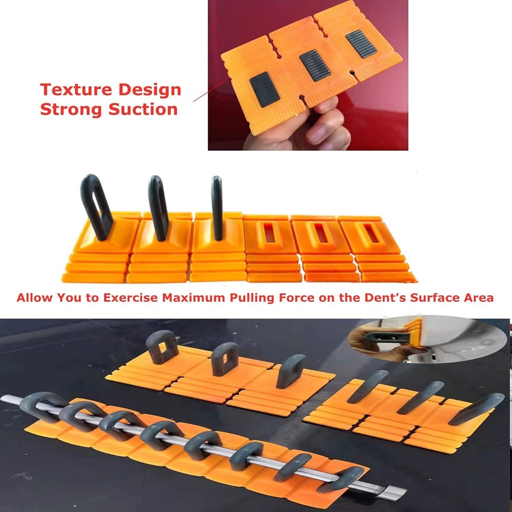 Versatile Car Dent Puller Tool Kit - Stainless Steel Lifter & Multiple Tabs