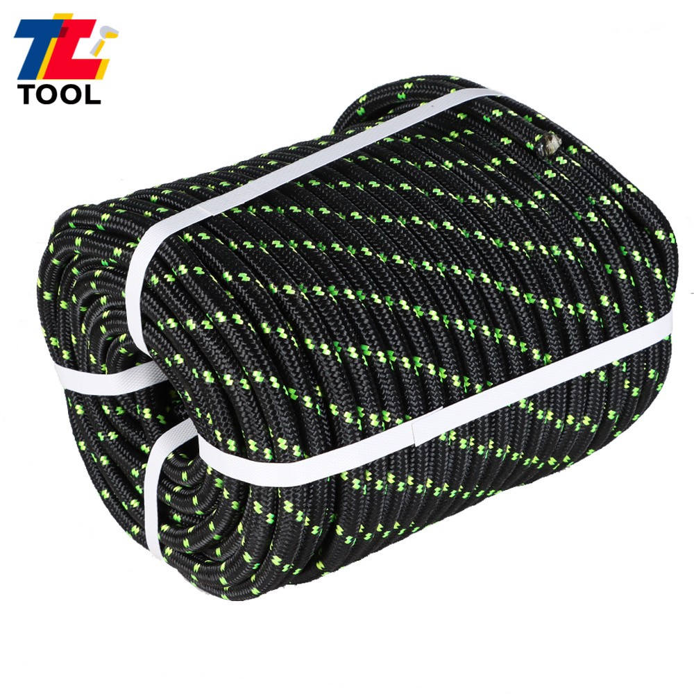 6180Lbs 1/2" × 100' Breaking Strength Double Braid Polyester Rope Bull Rope