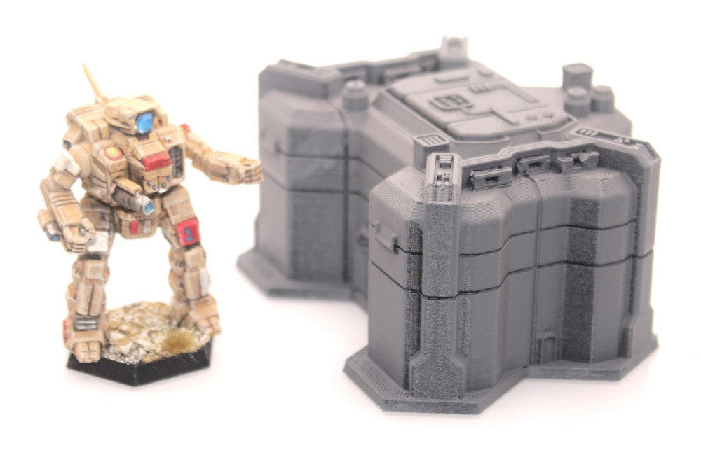 BattleTech Hexed Airbase Building 3d Printed