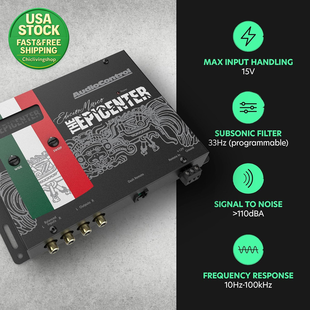 EPICENTER Bass Restoration Processor with Dash Remote Knob Black