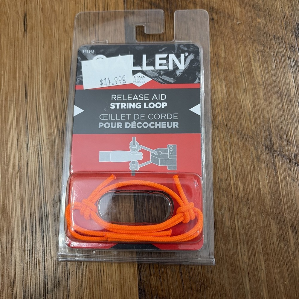 Allen Release Aid String Loop Orange NIB 3 Pack