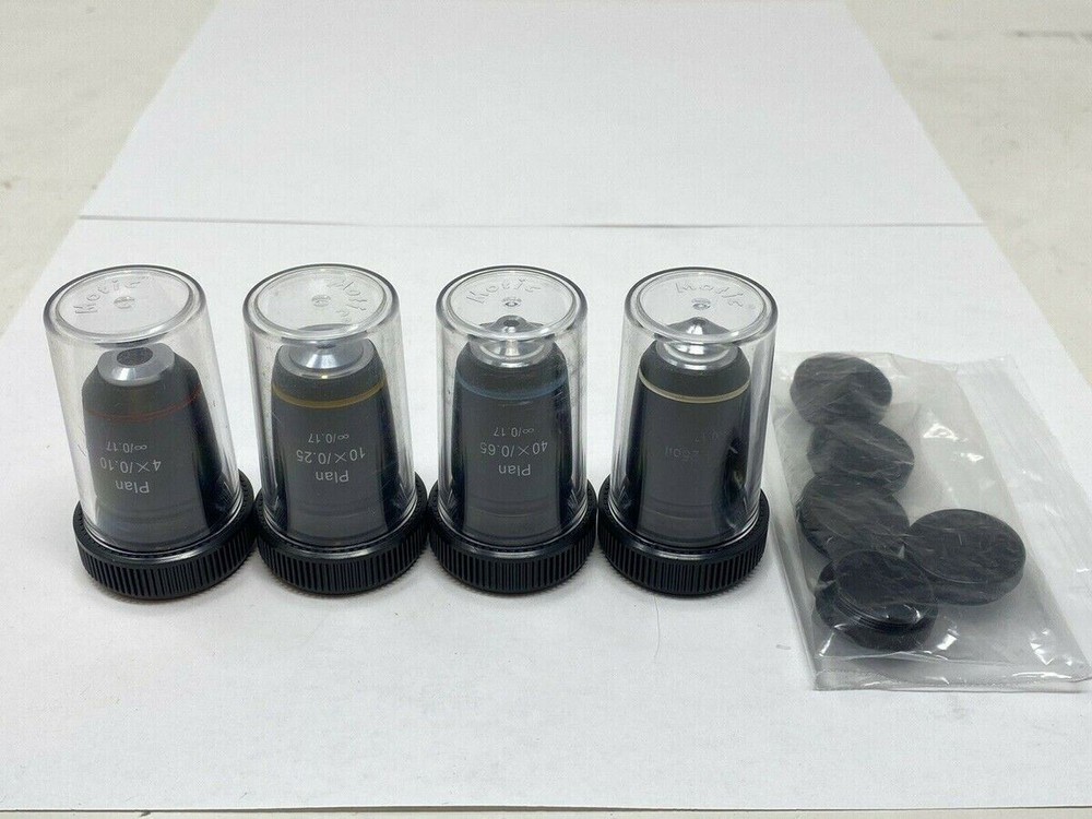 [4X, 10X, 40X, 100X] Motic BA400 Fluorescence Microscope Plan Objectives