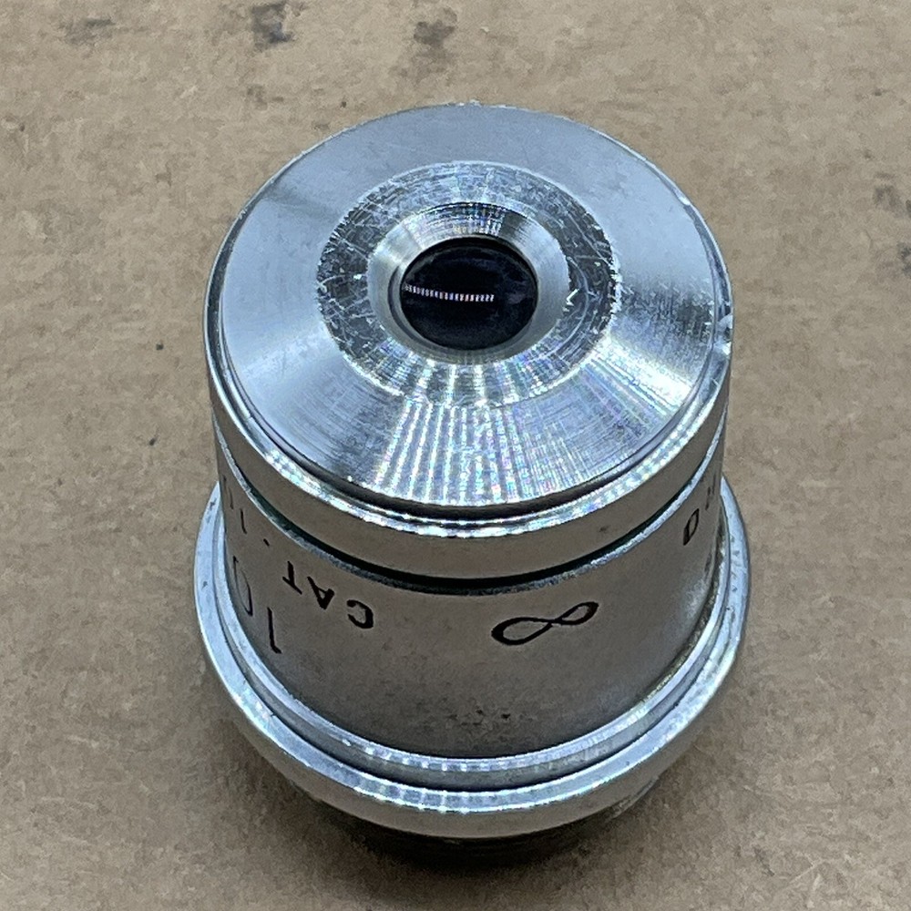 AO American Optical Microscope Objective 10X Plan Achro 10/.25 Cat#1019