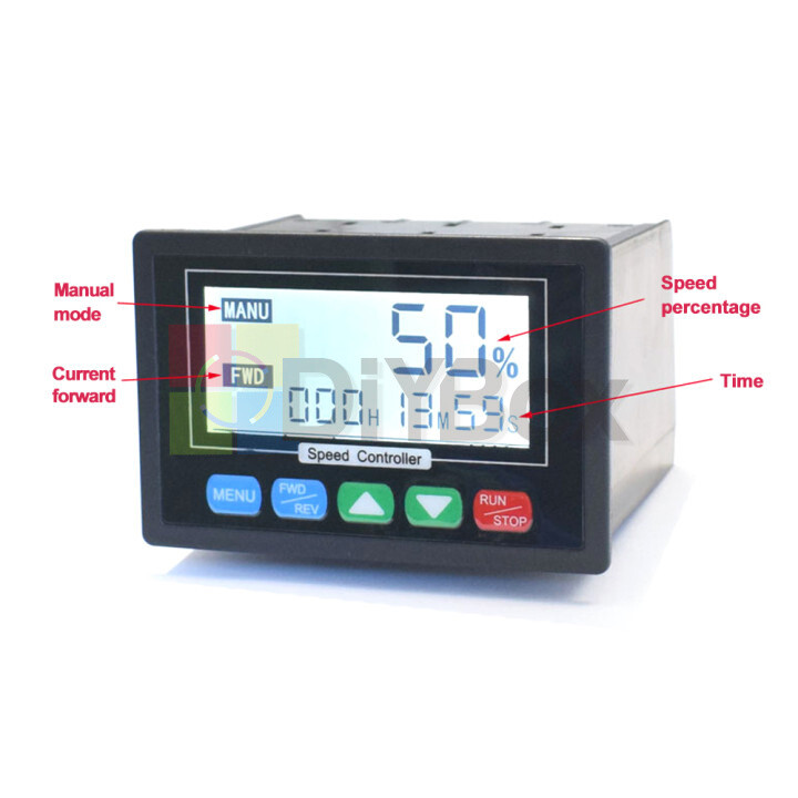 DC 10-55V LCD Digital Display PWM DC Motor Speed Controller with Remote Control