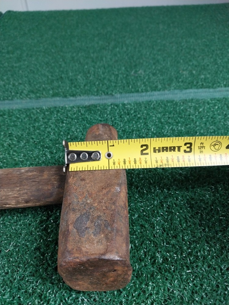 Antique Blacksmith Hammer 4-1/2 Inch Steel With Handle