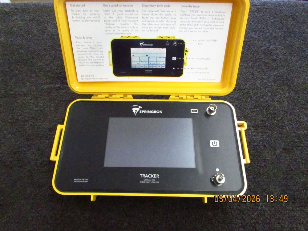 Springbok Tracker -Time Domain Reflectometer - CFL TDR CATV TDR