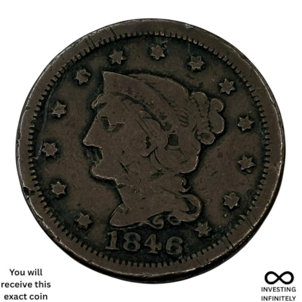 1846 Small Date Large Cent X-1721