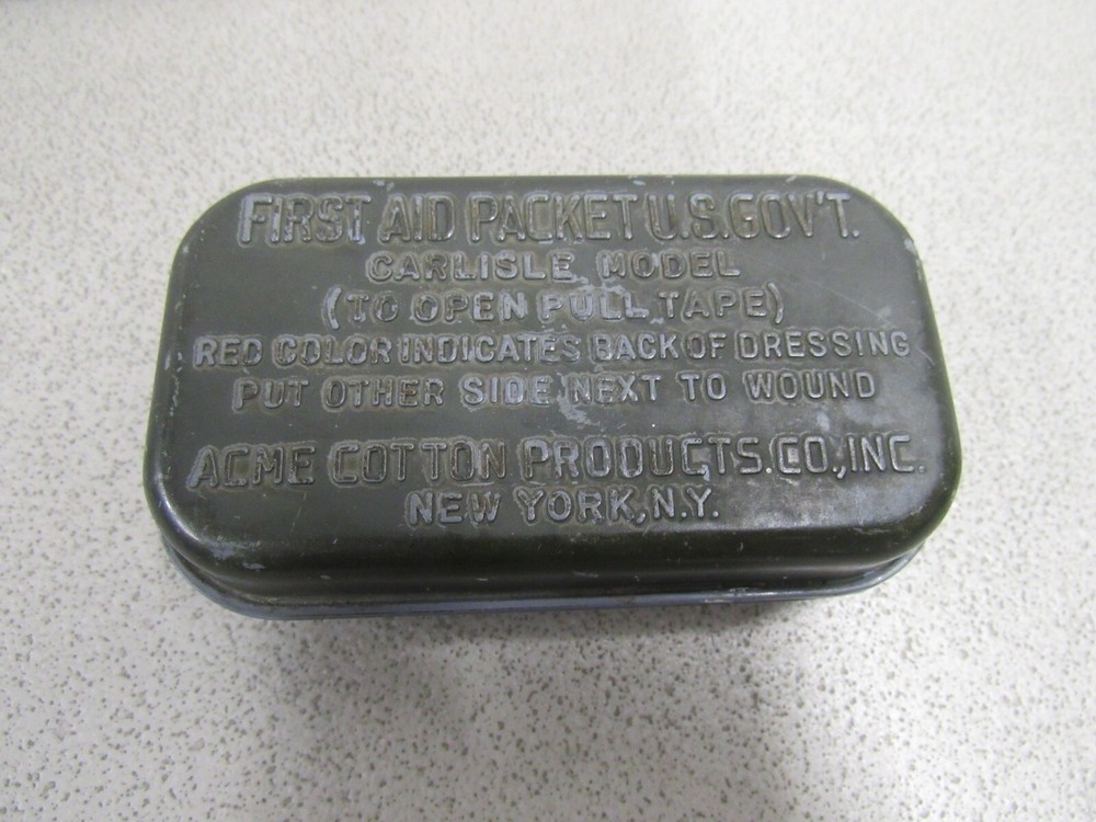 WW2 US Tenite Plastic First Aid Packet Carlisle Model CONTAINER ONLY Experimenta