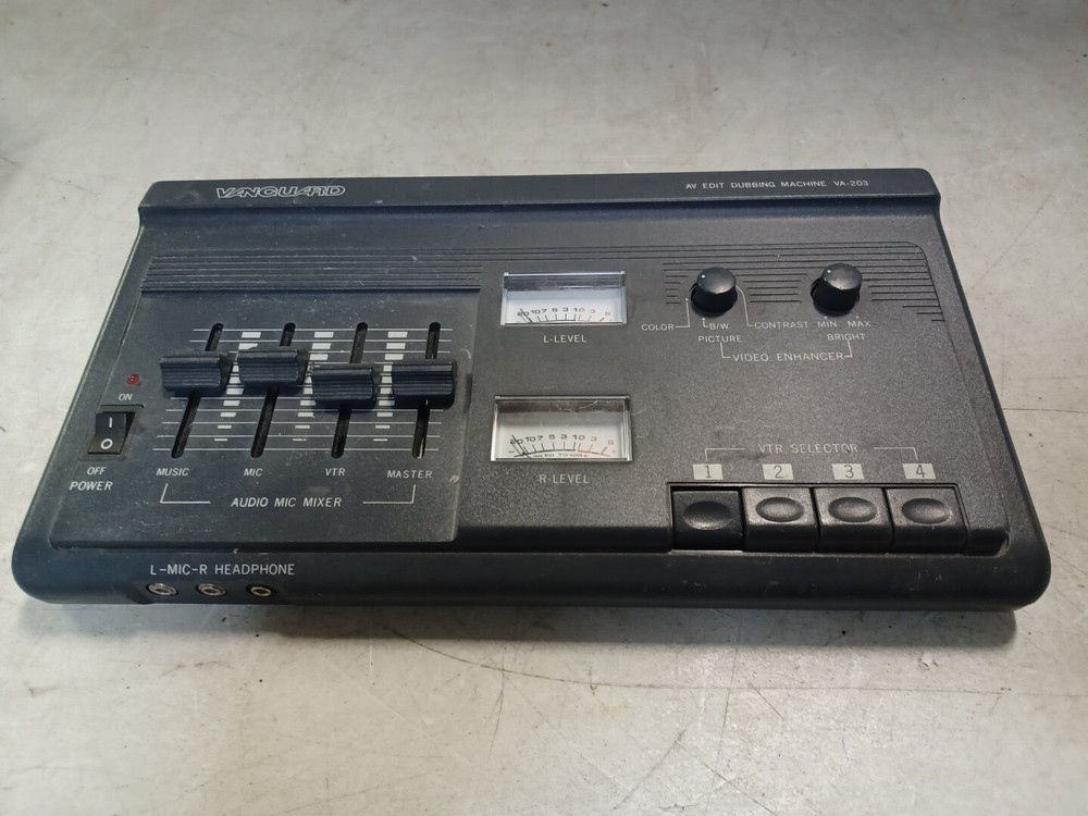 Vanguard AV Edit Dubbing Machine VA-203 Mixer Video Editing Grey - UNTESTED