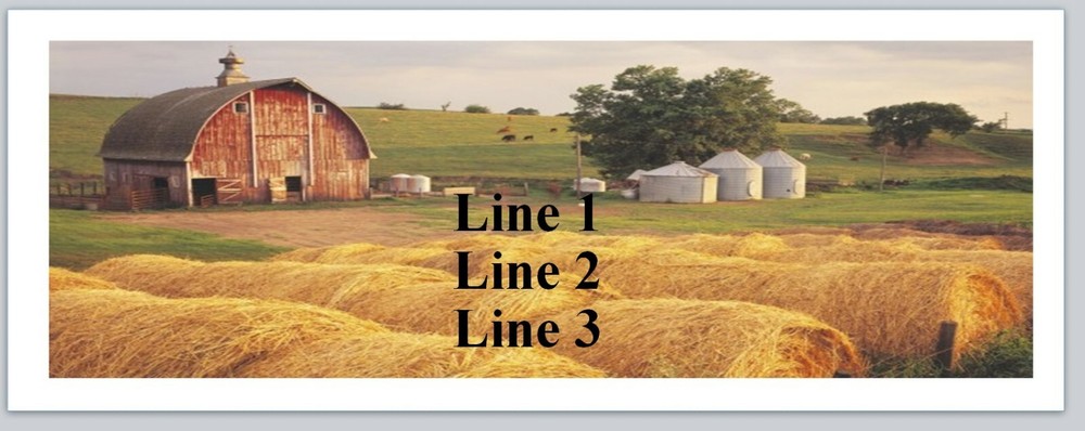 Personalized Address labels Country Barn Silos  (jx 8)