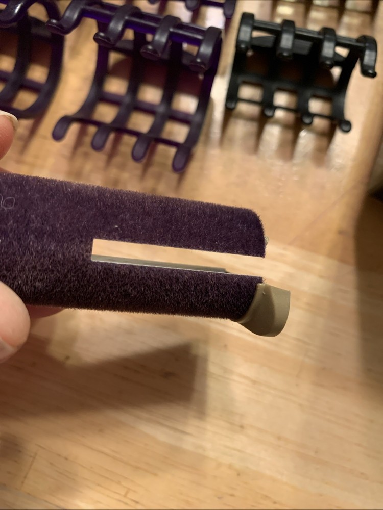Remington Protect & Shine Flocked Hot Rollers 18 Clips 19 Rollers Button Broken
