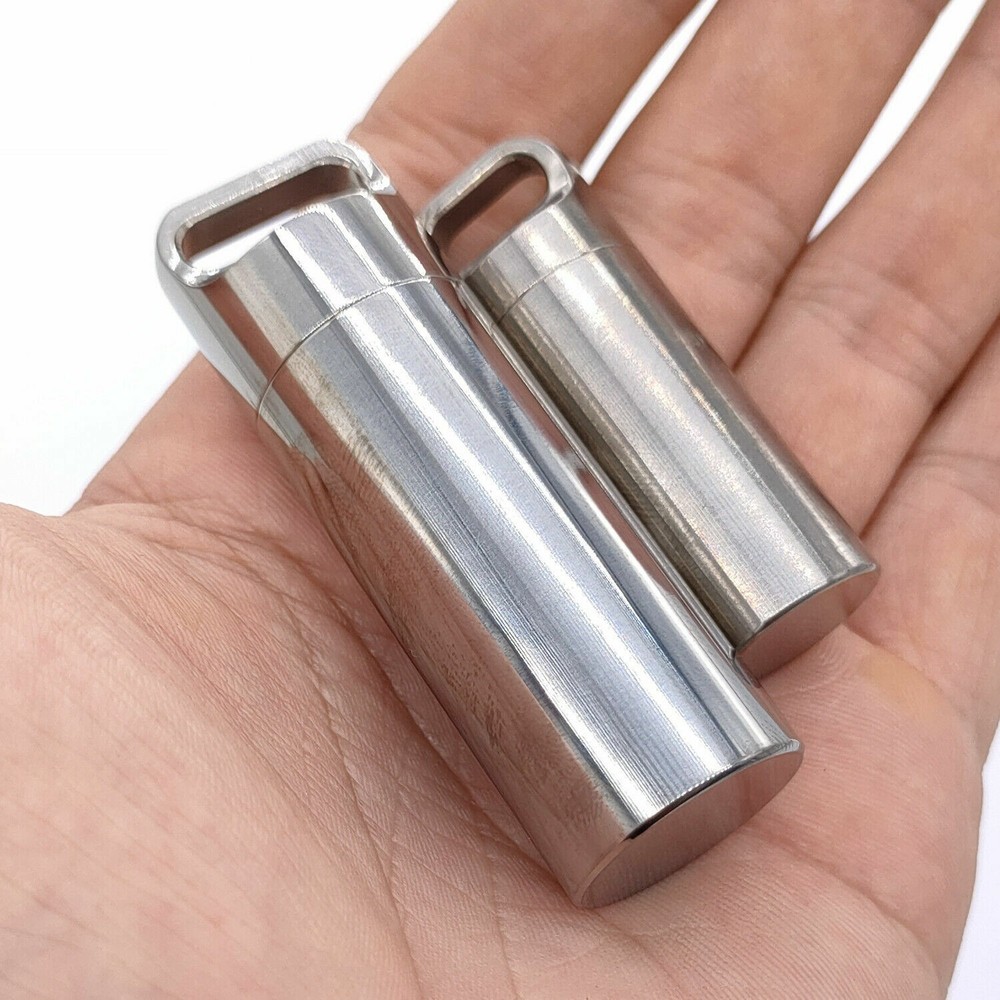 Solid Titanium Alloy Waterproof Medicine Pill Box Outdoor Survival Multi Tools