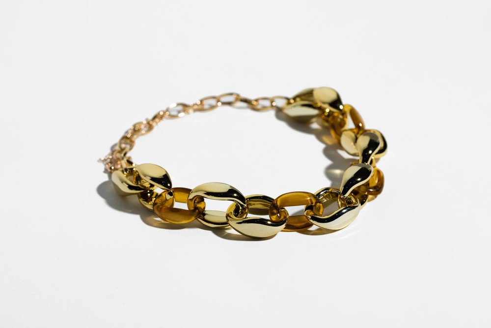 Chunky Brown Link Necklace