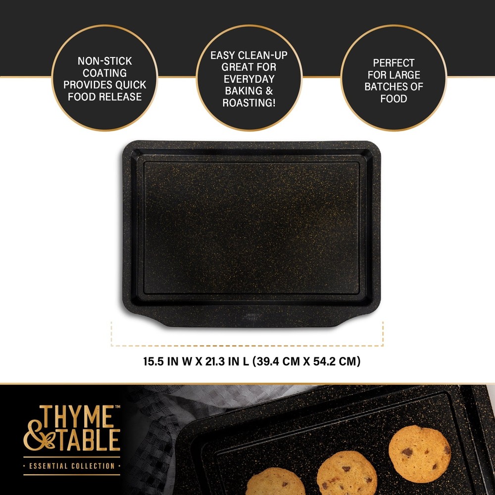 3 pack Nonstick Extra Large 13"x20" Cookie Sheet Black