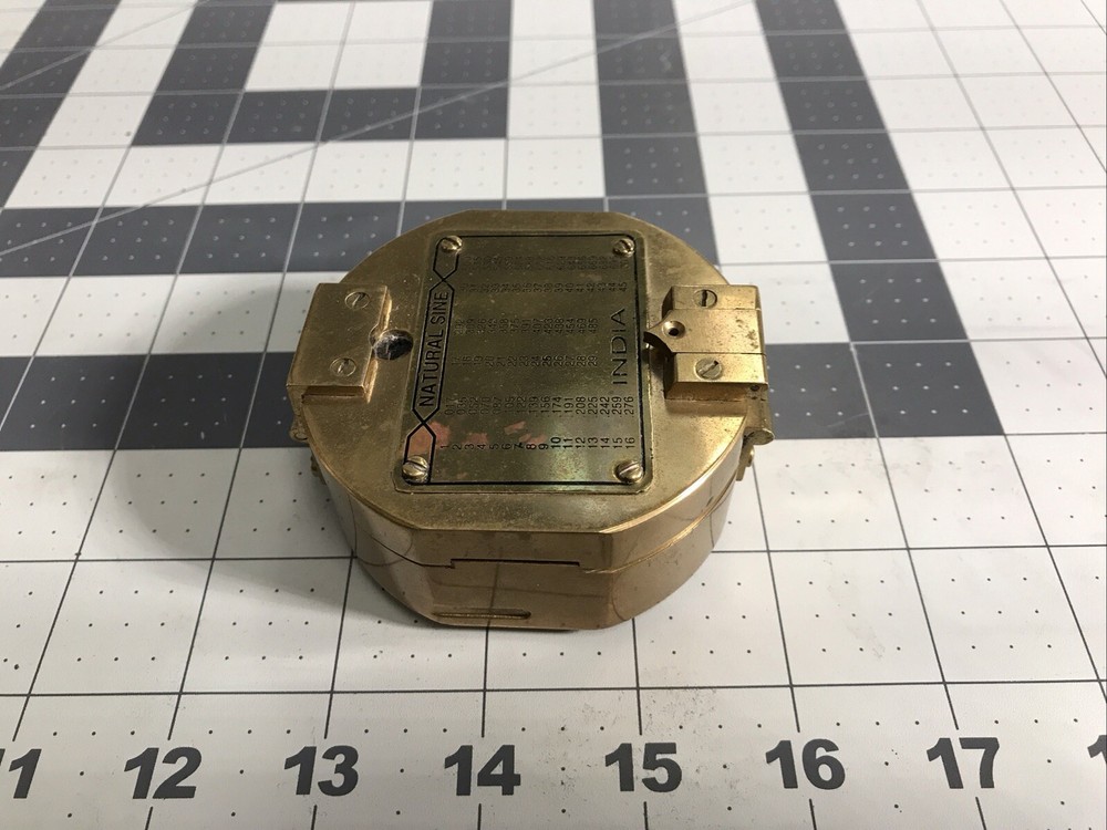 Old Vintage Compass Sun Dial Made In India
