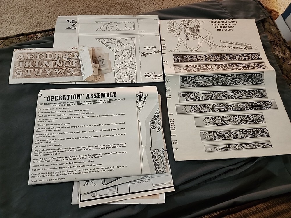 Vintage CRAFTAID Plus Leather Patterns