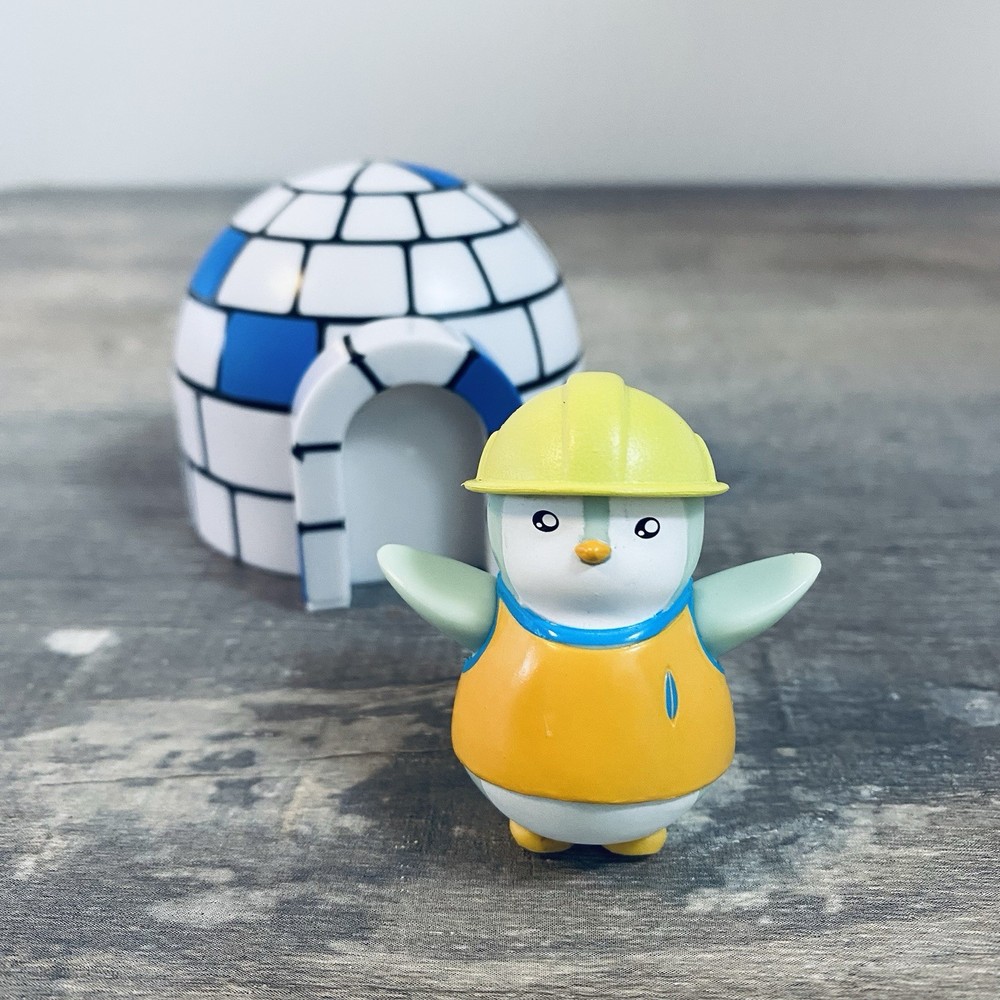 Construction Worker Pudgy Penguin Figure With Igloo No Code
