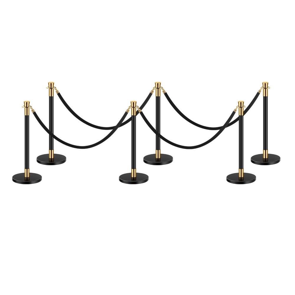 VEVOR 6Pcs Stanchion Posts Queue Barrier Crowd Control Sand Injection Base