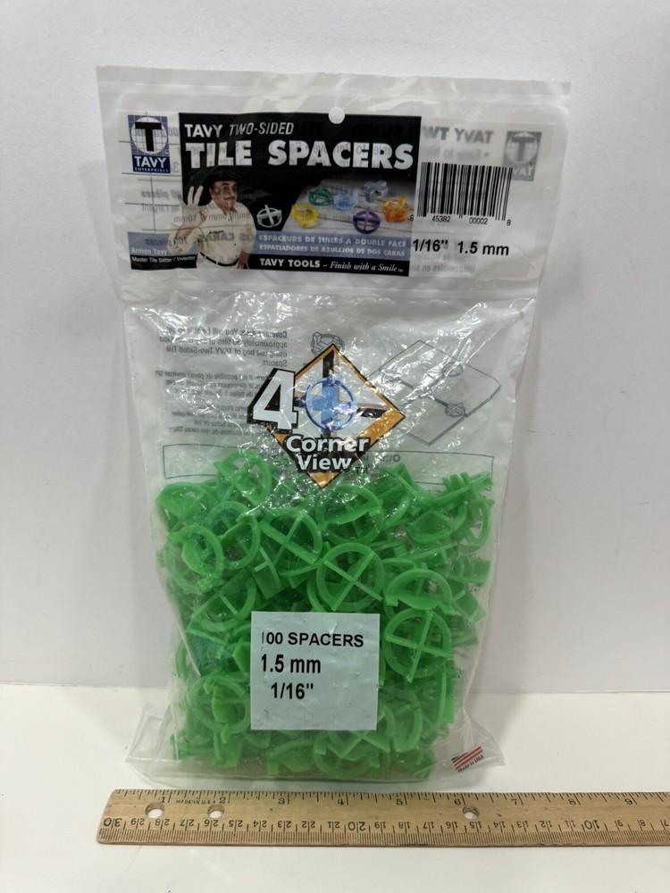 TAVY Two Sided Tile Spacers 1/16" 100pc Brand New