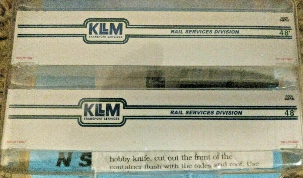 N scale Deluxe innovations 2 KLLM 48' containers New