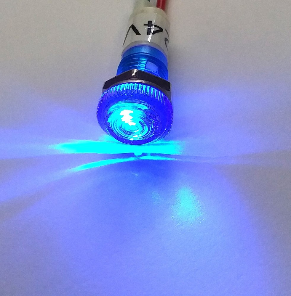 BBT 24 volt Waterproof Blue LED Low-Profile Indicator Light