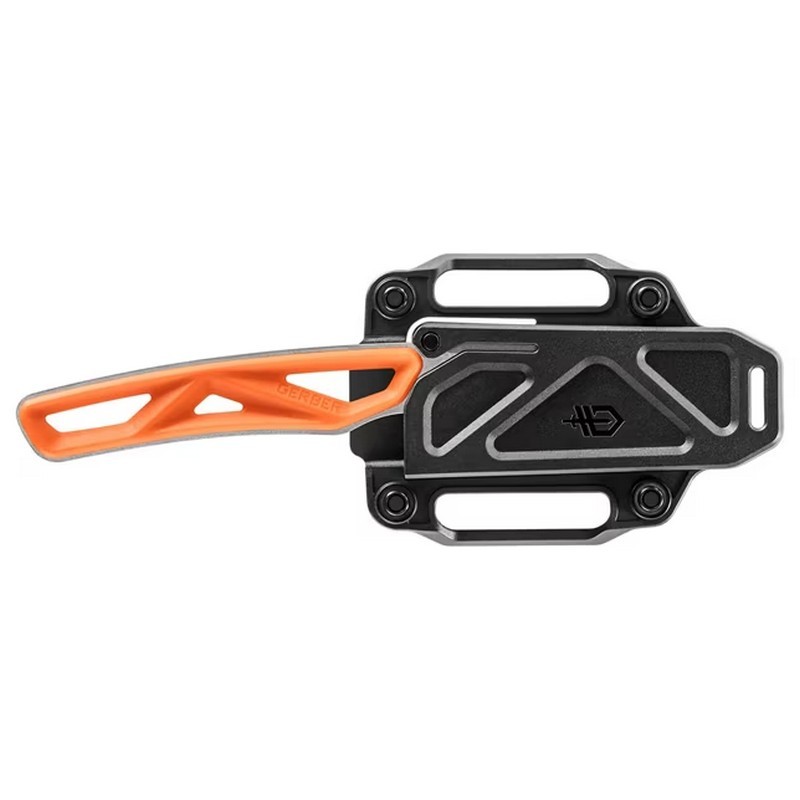 Exo-Mod Fixed Knife Caper Plain Edge Blade, Skeletonized Handle - Orange - Box