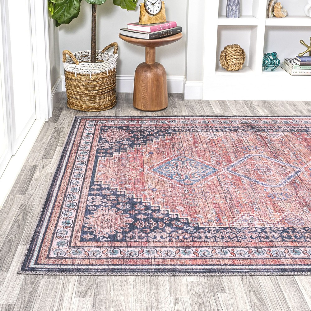 JONATHAN Y Machine Washable 7'10" x 10' (Rectangular), Dalyan-terra/Navy