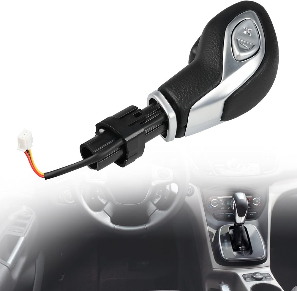 JDMON Automatic Gear Shift Knob Handle with Button Compatible with Ford Escape