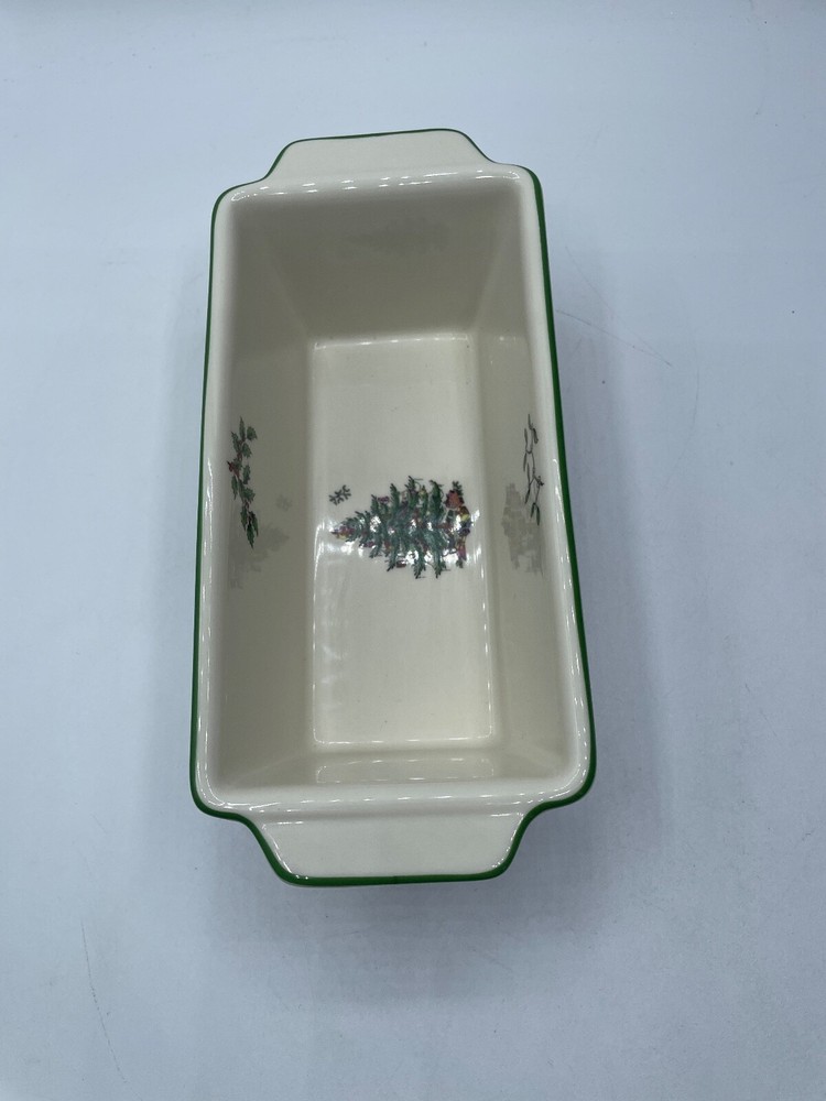 Spode Christmas Tree Mini Bread Pan 7.75" x 3.5" Multicolor