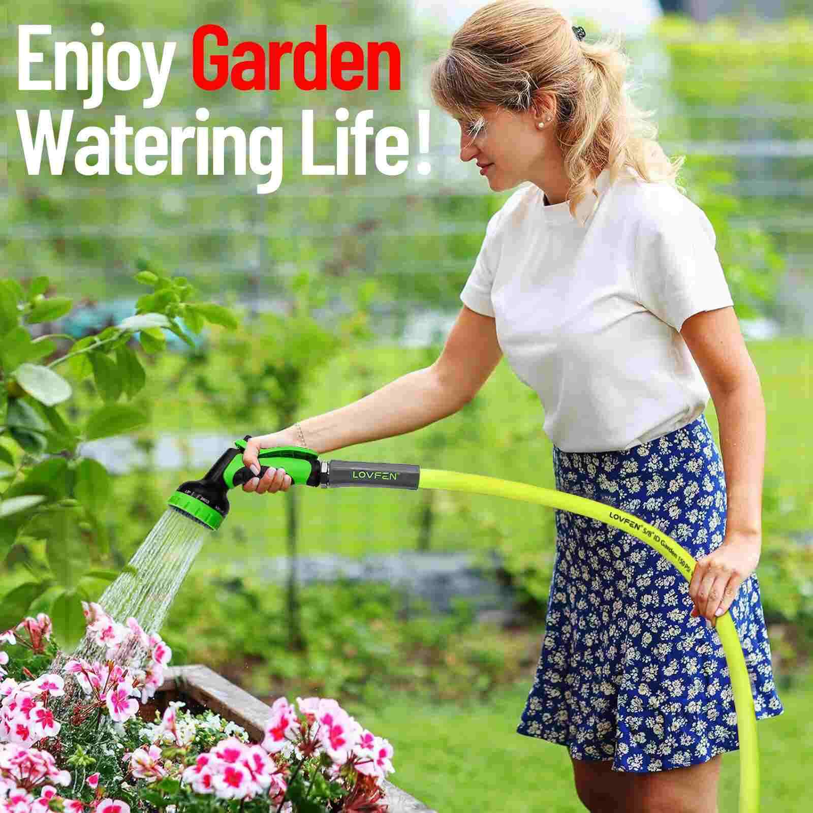 25/50/75/100/150FT Premium 5/8' Rubber Garden Hose Heavy Duty ZillaGreen