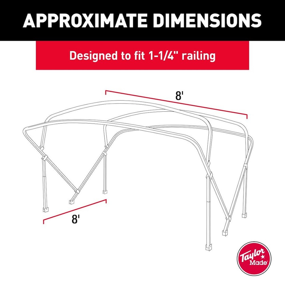 Taylor Made 88132 BOAT BIMINI TOP