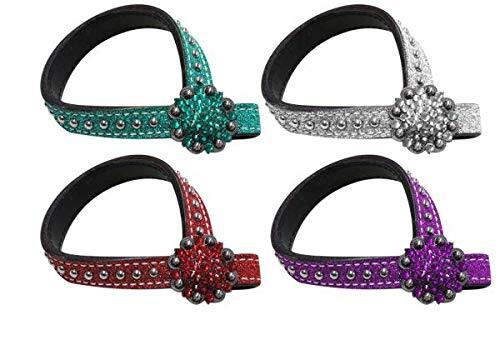 Glitter Leather Tie Down Keeper