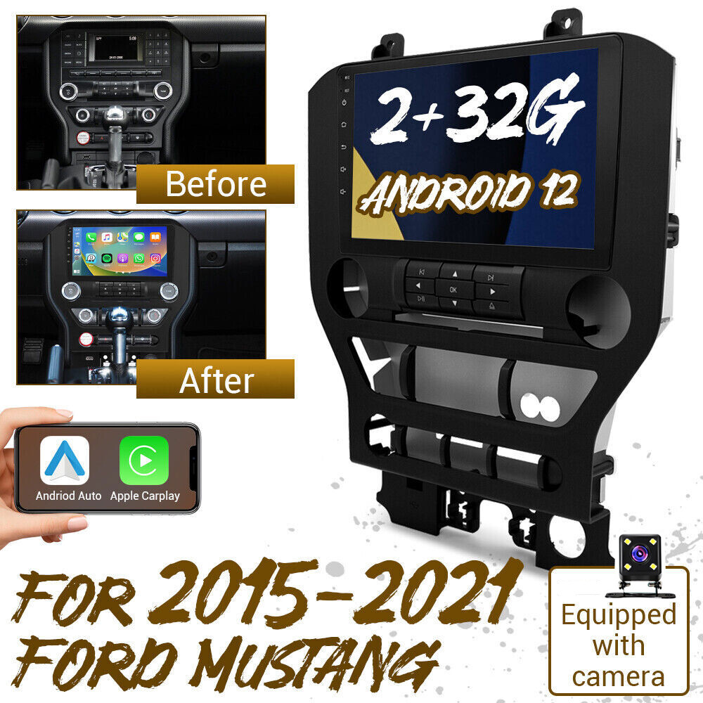 For Ford Mustang 2015 2016 2017-2021 Radio GPS Head Unit, CarPlay & Android Auto