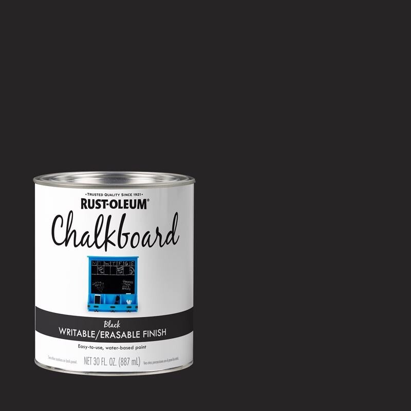 Rust-Oleum Black Chalkboard Latex Paint Writeable Erasable Multi-Surface 30 oz.