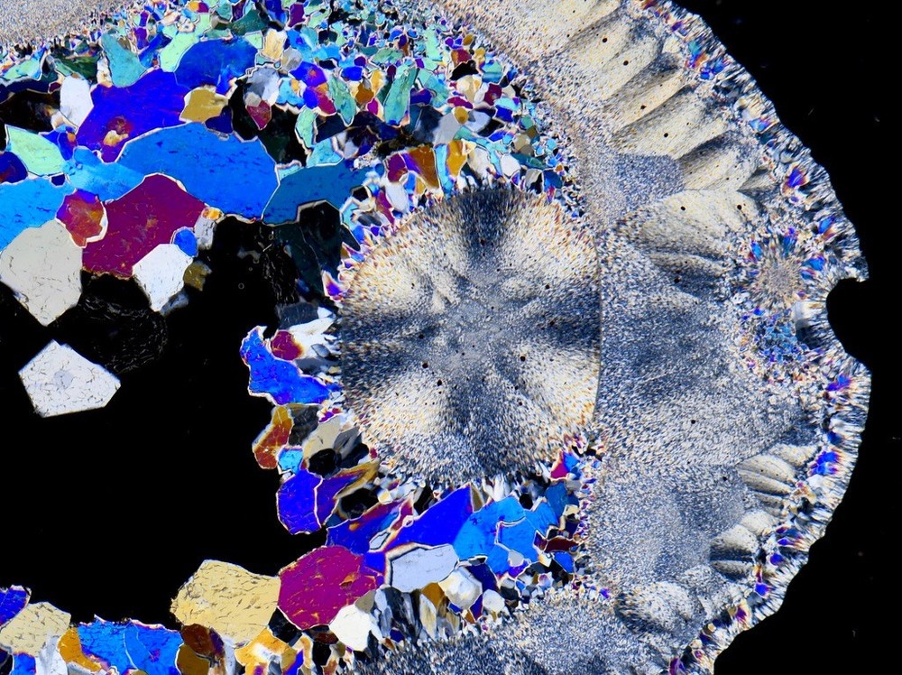 AGATE ACHAT thin section STUNNING Wendelsheim Germany - microscope slide