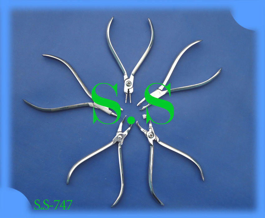 5 Assorted Orthodontic Pliers Dental Instruments